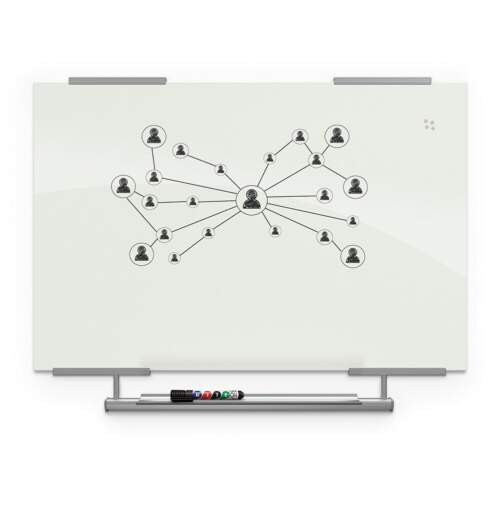 Visionary Magnetic Glass Board with Exo Tray