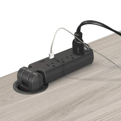 Pop-Up Grommet Outlet & USB Charger