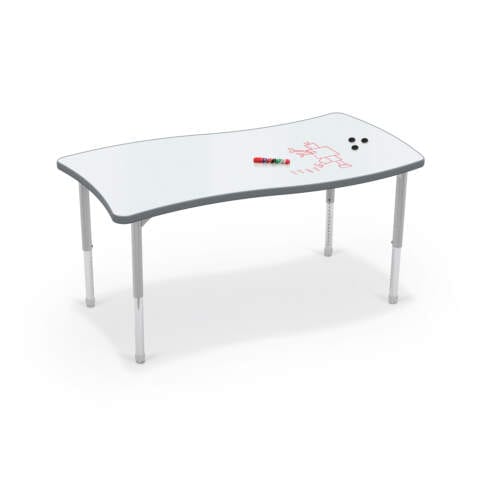 Hierarchy Creator Rectangle Table + Porcelain Steel Top