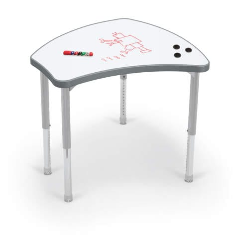 Hierarchy Shapes Desk + Porcelain Steel Top
