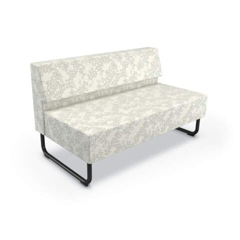 Akt Lounge Loveseat with Black Sled Base