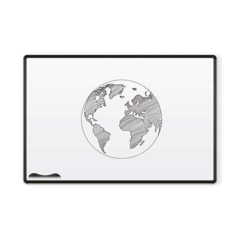 Porcelain Steel Whiteboard – Presidential Trim (Black)