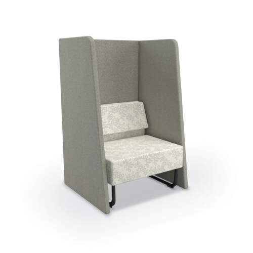 Akt Lounge High Back Seat with Black Sled Base