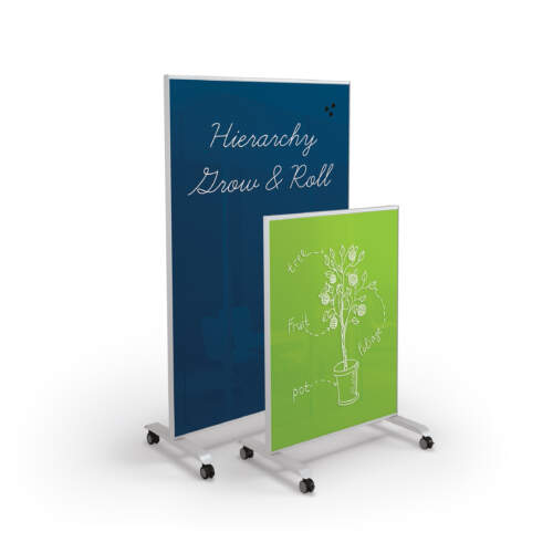 Hierarchy Grow & Roll Mobile Magnetic Glass Board