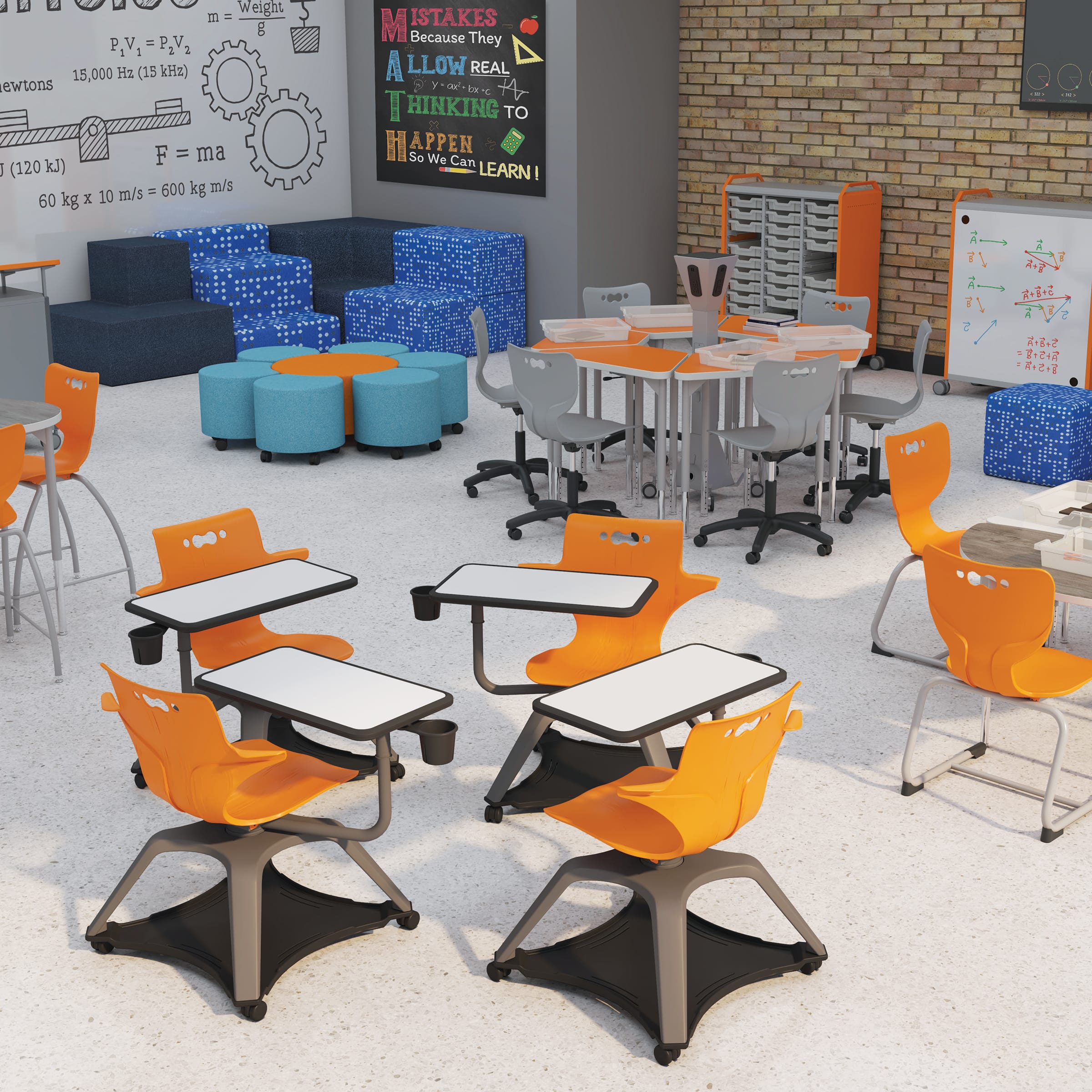 Enroll® Tablet Chair + Hierarchy Shell with Arms | MooreCo