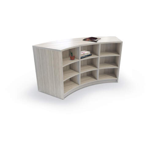 Cocoon High Surface Double Sided Curved Bookcase