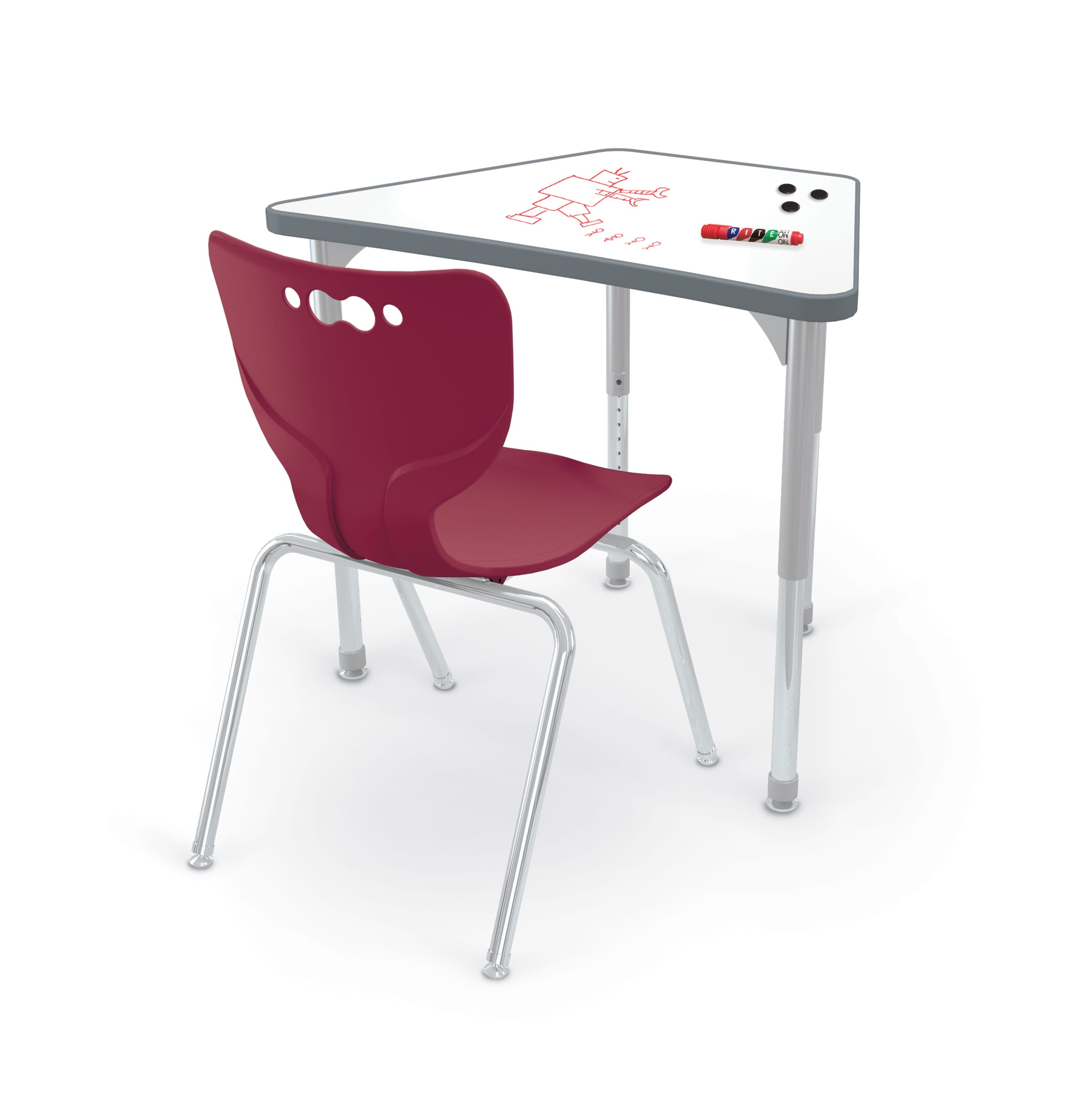 Hierarchy Beam Desk + Porcelain Steel Top | MooreCo