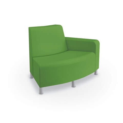 Phoeby Outdoor Outside Curve Loveseat – Single Arm