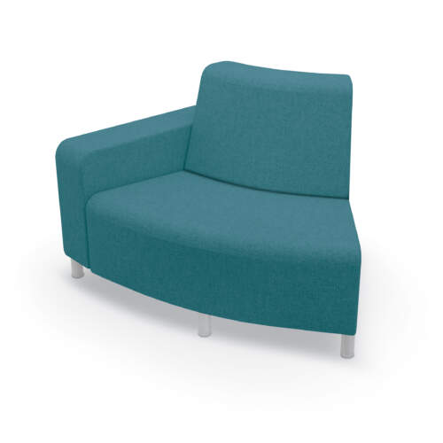 Phoeby Indoor Outside Curve Loveseat – Single Arm