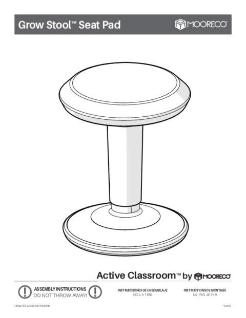 Hierarchy Grow Stool Seat Pad Assembly Instructions