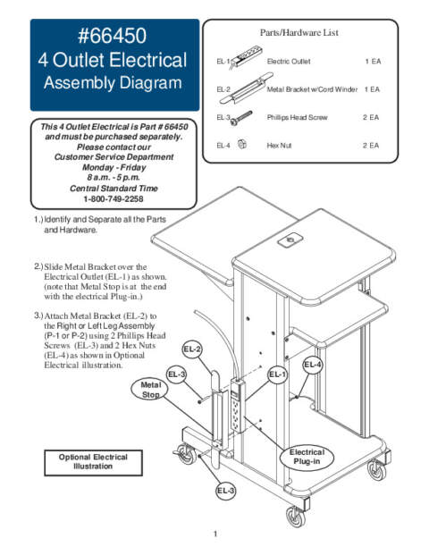 4-Outlet Electrical Assembly Instructions