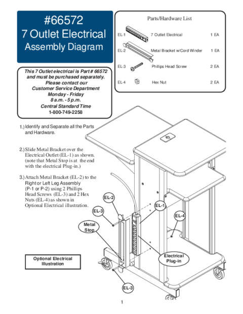 7-Outlet Electrical Assembly Instructions