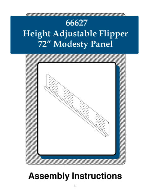 Height Adjustable Flipper Table Modesty Panel 66627 Assembly Instructions
