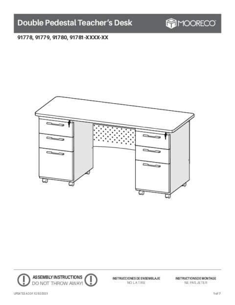 Avid Modular Desk System 91778–91781 Assembly Instructions