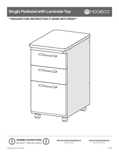 Avid File Cabinet 91784 Assembly Instructions