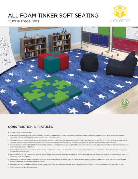 All Foam Tinker Puzzle Piece Sets Feature Sheet