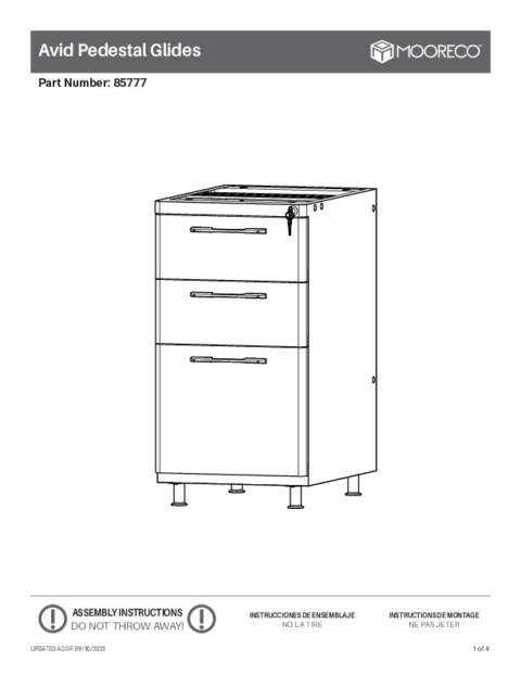 Avid Modular Desk System 85777 Assembly Instructions