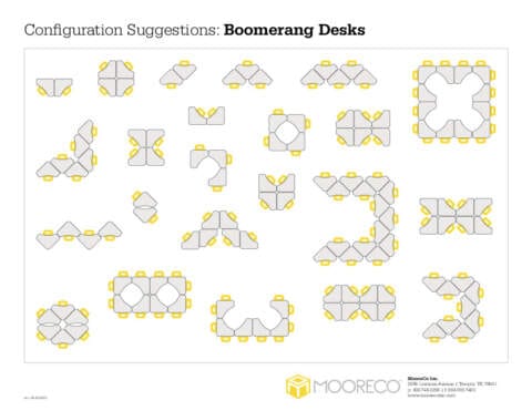 Boomerang Desk Configurations