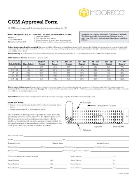 COM Approval Form