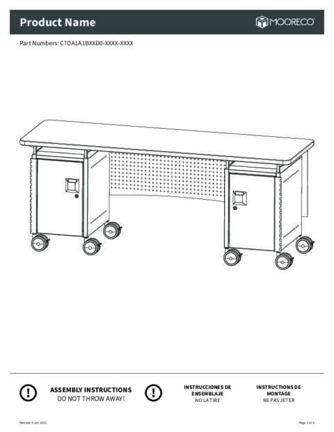 Compass Teacher Desk Assembly Instructions