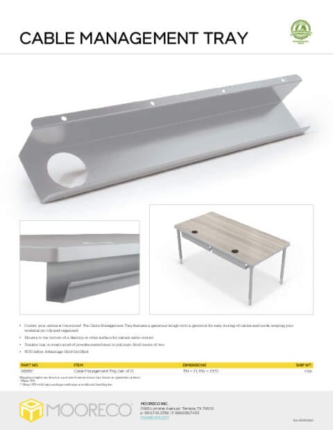Cable Management Tray Feature Sheet