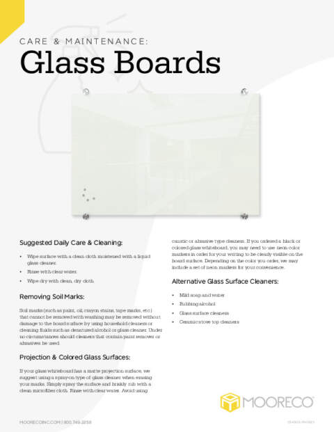 Care & Maintenance: Glass Boards