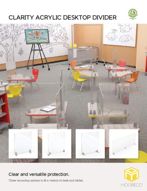 Clarity Acrylic Desktop Divider Feature Sheet