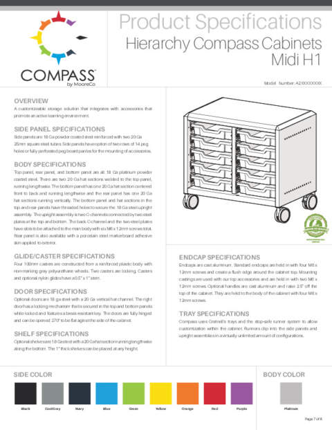 Compass Cabinet Midi H1 Spec Sheet