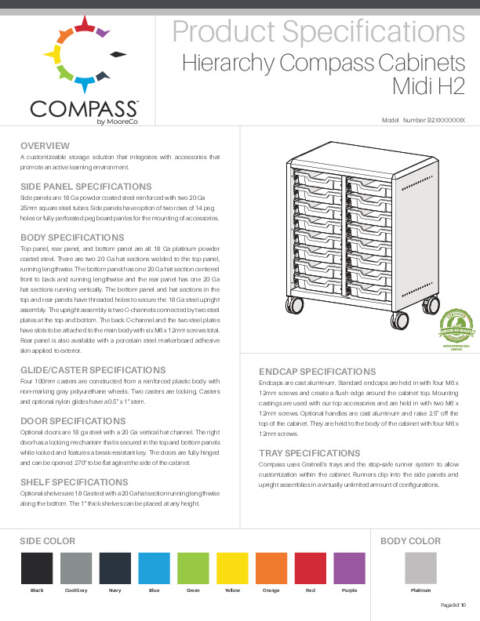 Compass Cabinet Midi H2 Spec Sheet