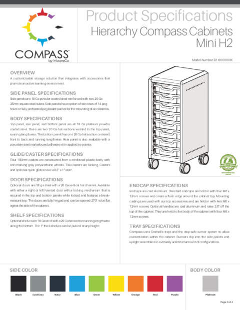 Compass Cabinet Mini H2 Spec Sheet