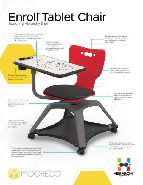 Enroll® Tablet Chair + Hierarchy Shell Flyer