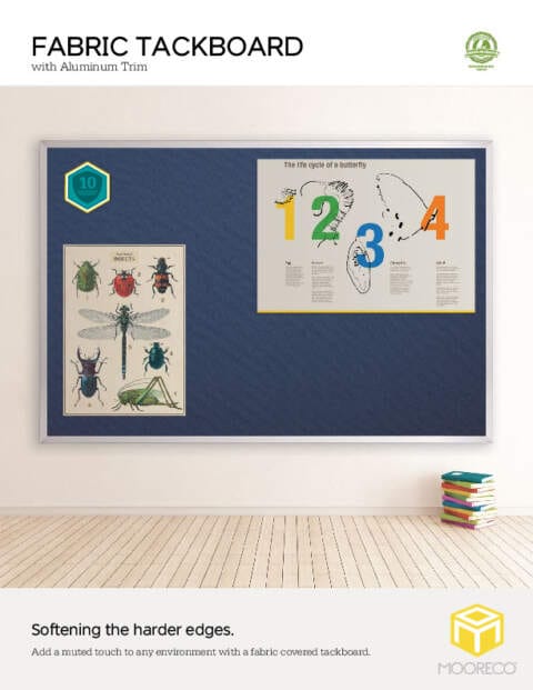Fabric Tackboard Aluminum Feature Sheet