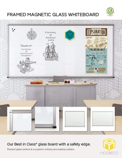 Framed Magnetic Glass Board Feature Sheet