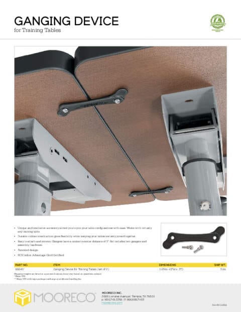 Ganging Device Feature Sheet