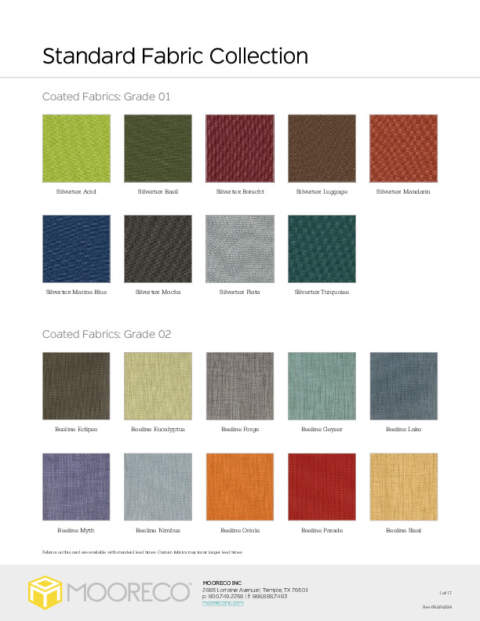 Graded-In Standard Fabric Swatch Card