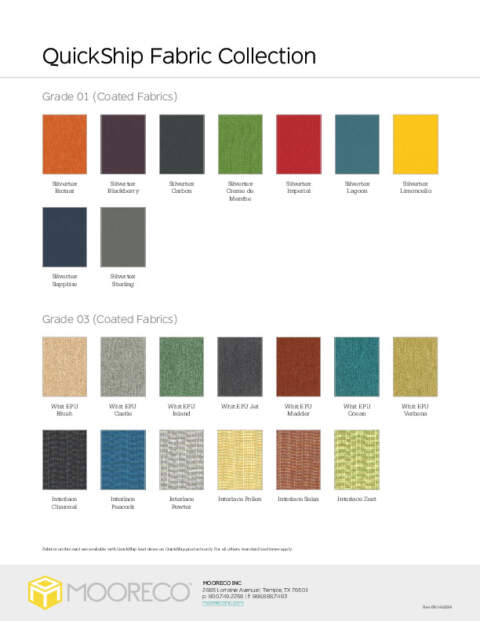 Graded-In QuickShip Fabric Swatch Card