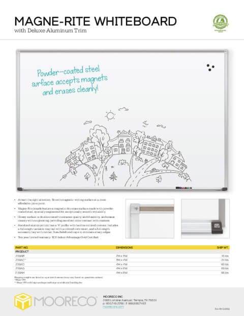 Magne-Rite Deluxe Aluminum Trim Feature Sheet