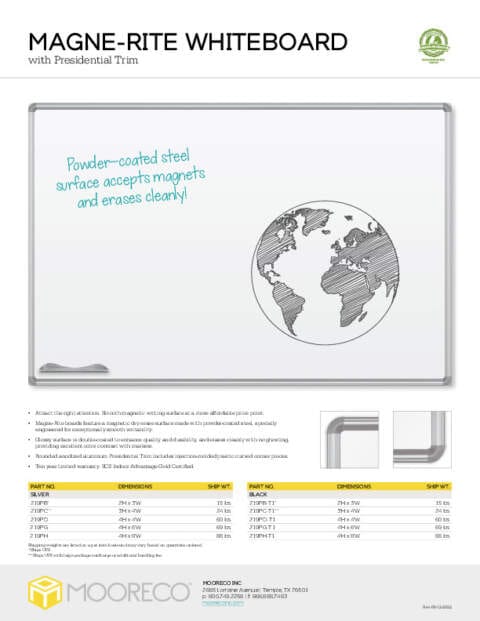 Magne-Rite Presidential Feature Sheet