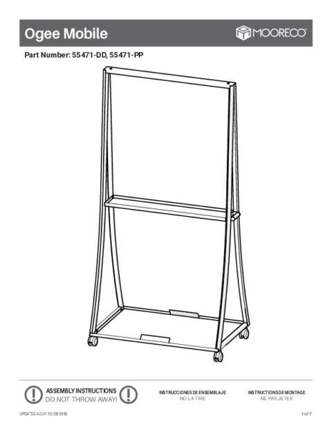 Ogee Curved Easel Assembly Instructions