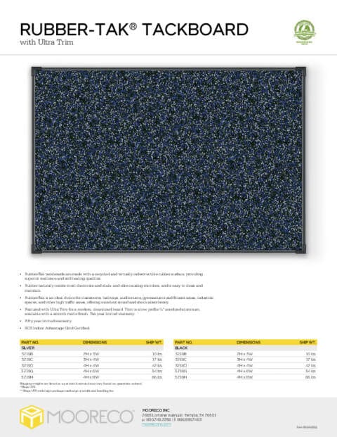 Rubber-Tak Ultra Feature Sheet