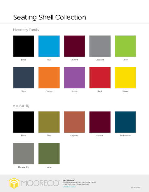 Seating Shell Swatch Card