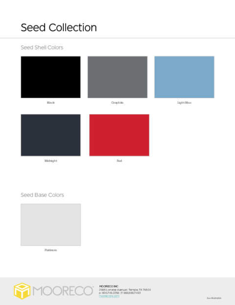 Seed Seating Swatch Card