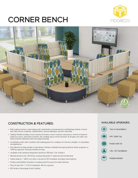 Corner Bench Feature Sheet