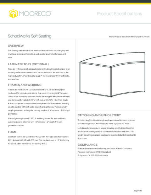 Schoolworks Ottoman Spec Sheet