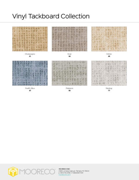 Vinyl Tackboard Swatch Card