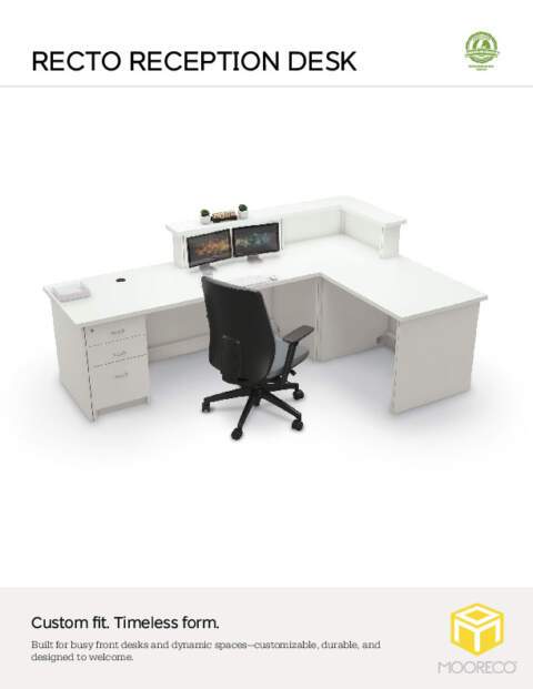 Recto Reception Desk Feature Sheet