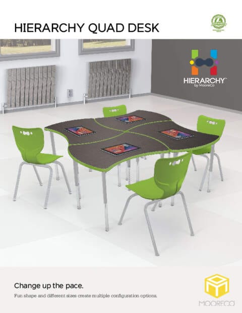 Hierarchy Quad Desk Feature Sheet