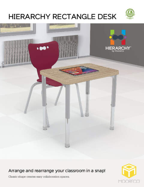 Hierarchy Rectangle Desk Feature Sheet