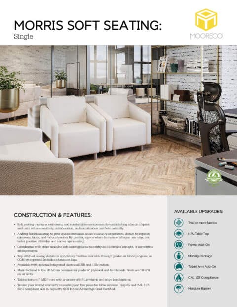 Morris Soft Seating Single Feature Sheet