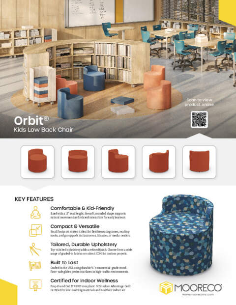 Orbit Kids Low Back Chair Feature Sheet